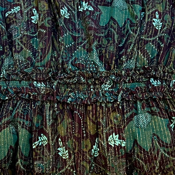 ๐บ๐HP๐๐บ NWT Ulla Johnson Ada Chiffon Mini Dress Rainforest - Picture 15 of 16